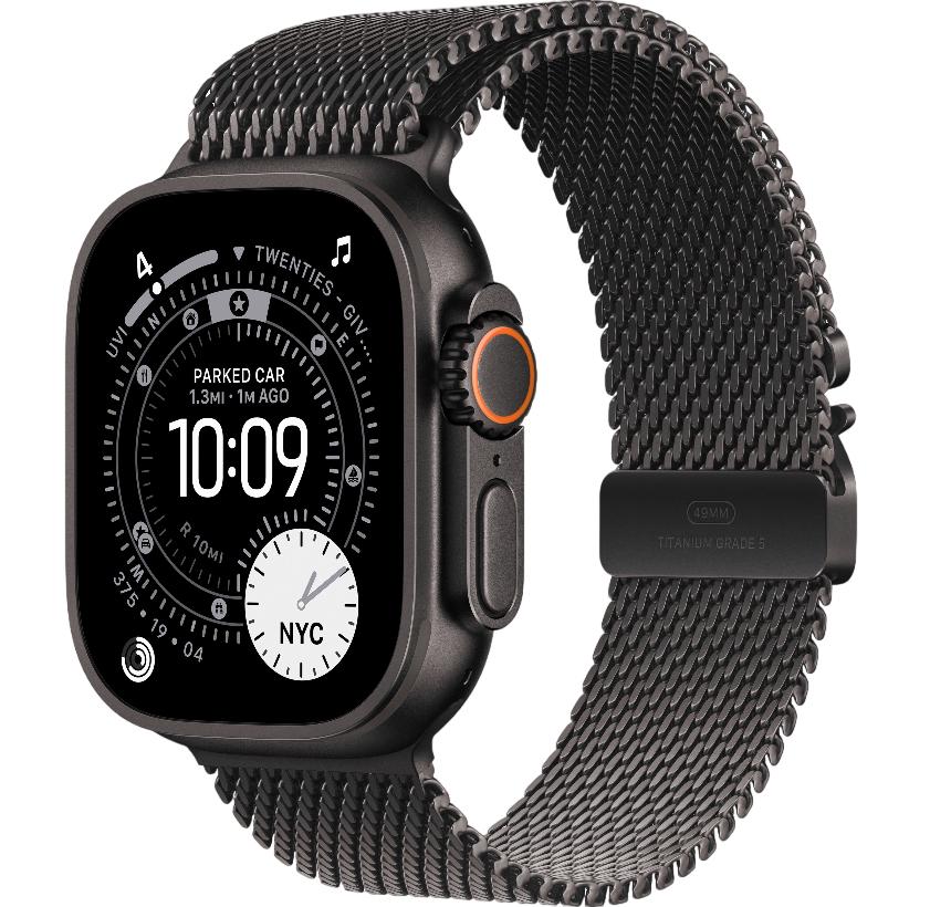 Смарт-часы Apple Watch Ultra 3, Black Titanium case (Titanium Milanese Loop Black S)