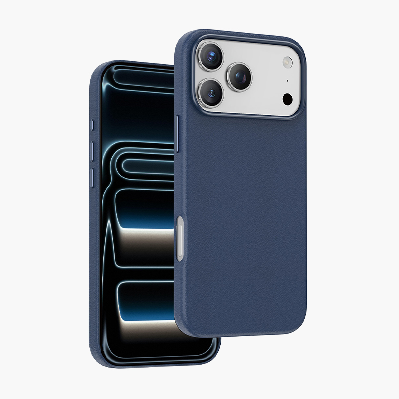 Чехол кожаный Keephone Peekaboo для iPhone 17 Pro Blue