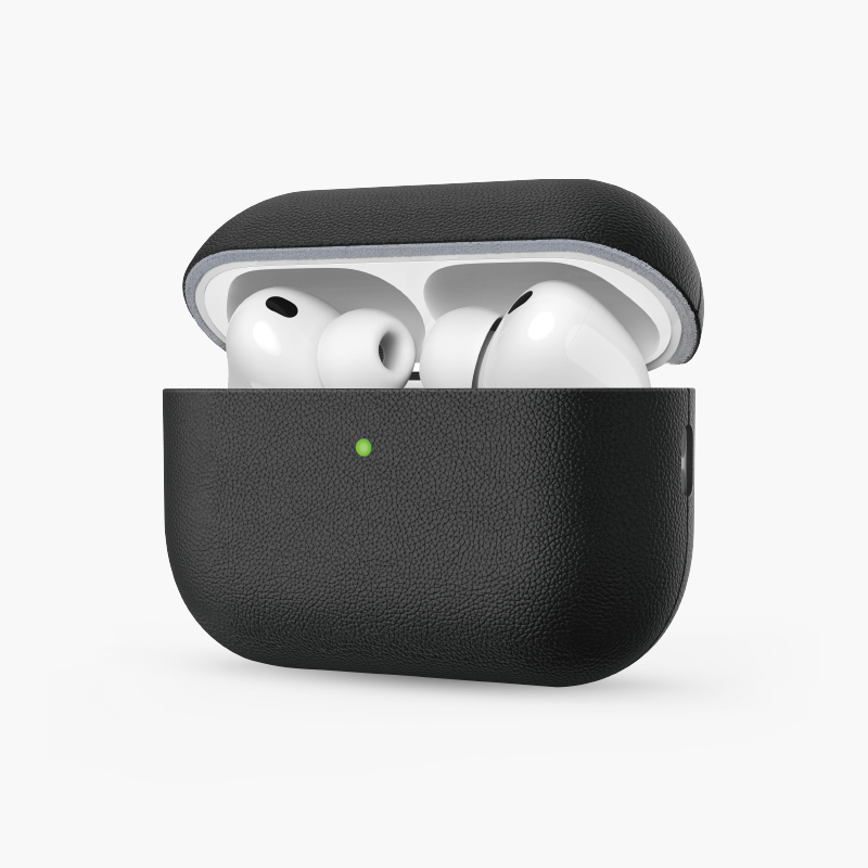 Чехол Keephone Rocca для AirPods Pro 3, экокожа, черный