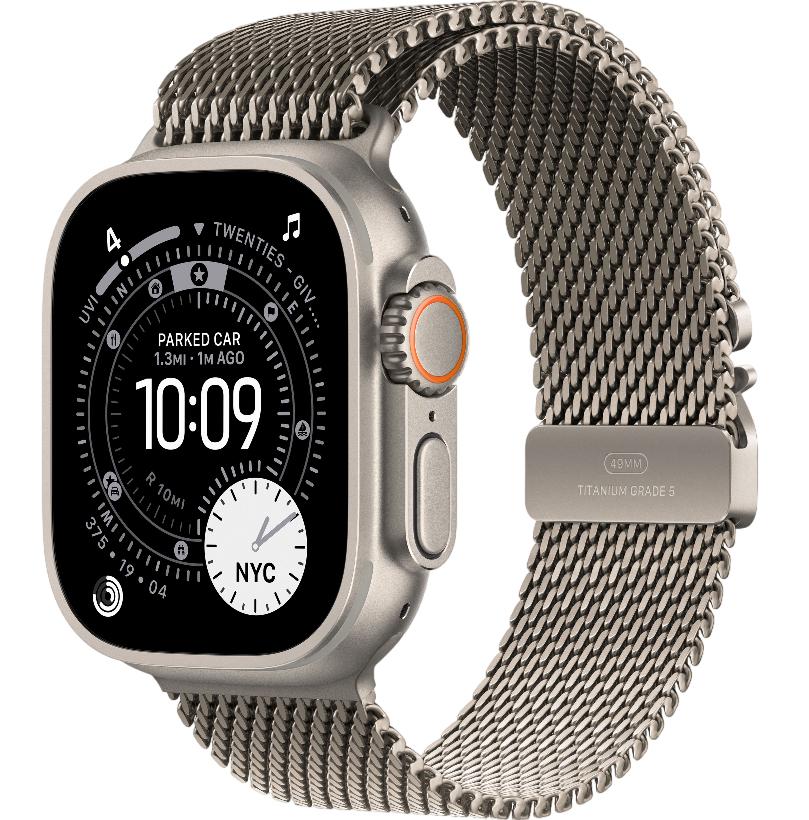 Смарт-часы Apple Watch Ultra 3, Natural Titanium case (Titanium Milanese Loop Natural M)