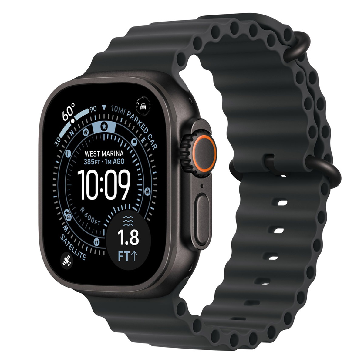 Смарт-часы Apple Watch Ultra 3, Black Titanium case (Ocean band Black)
