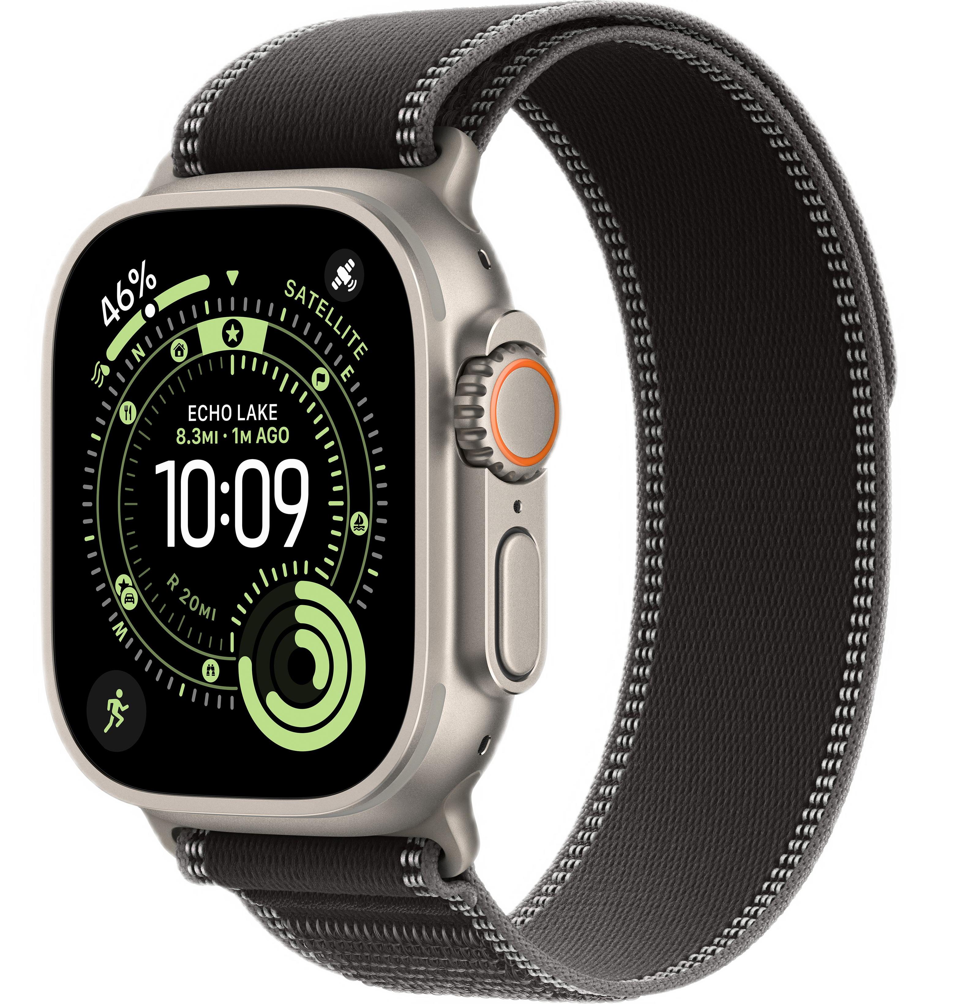 Смарт-часы Apple Watch Ultra 3, Natural Titanium case (Trail loop Black/Charcoal M/l)