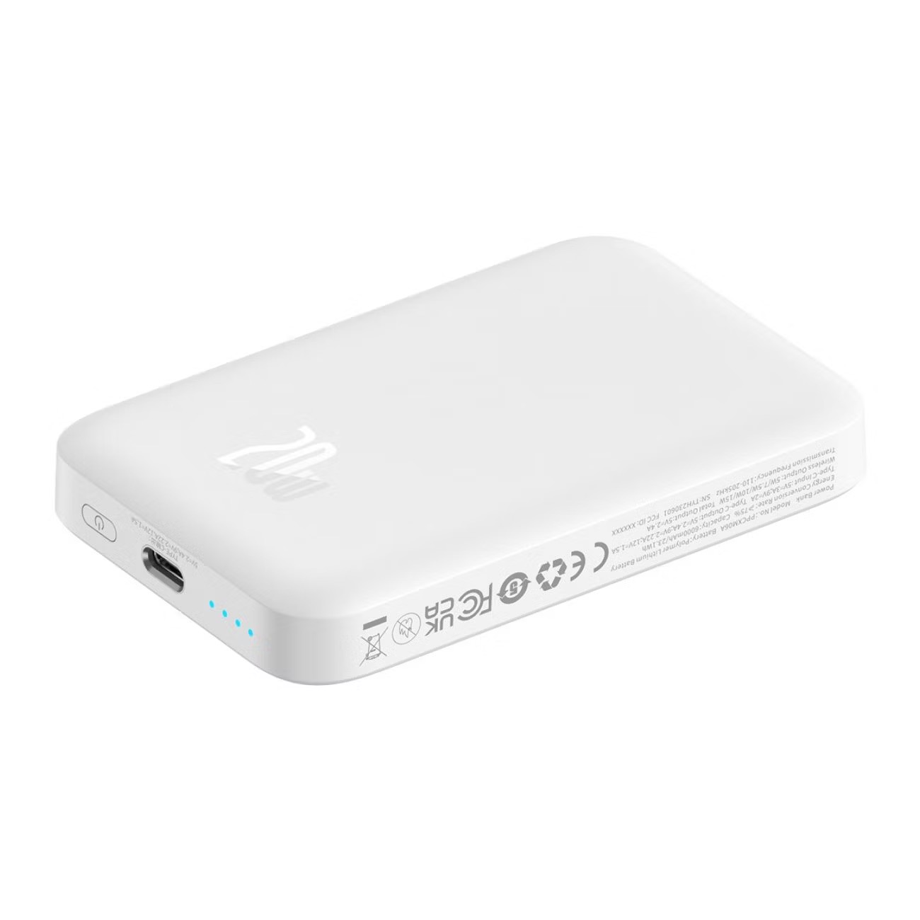 Baseus Magnetic Mini Air Wireless Fast Charge Power Bank 6000mAh 20W Cluster White