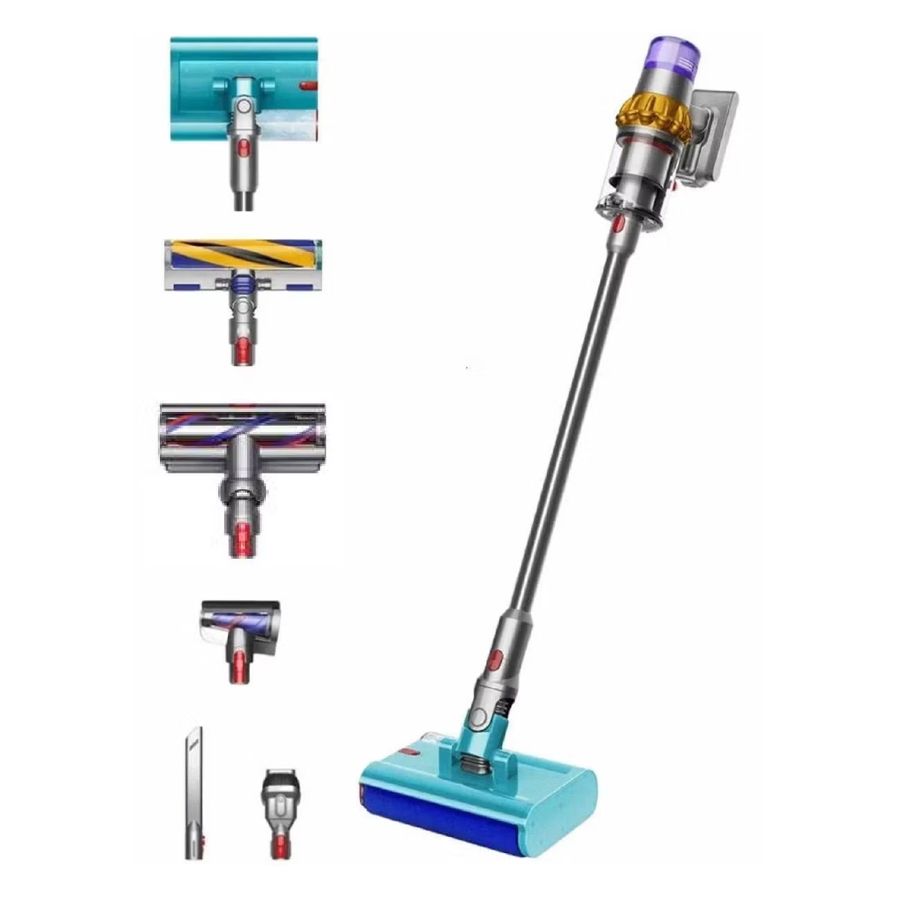 Моющий пылесос Dyson V15 SV47 Detect Submarine (Yellow/Nickel, желтый никель)