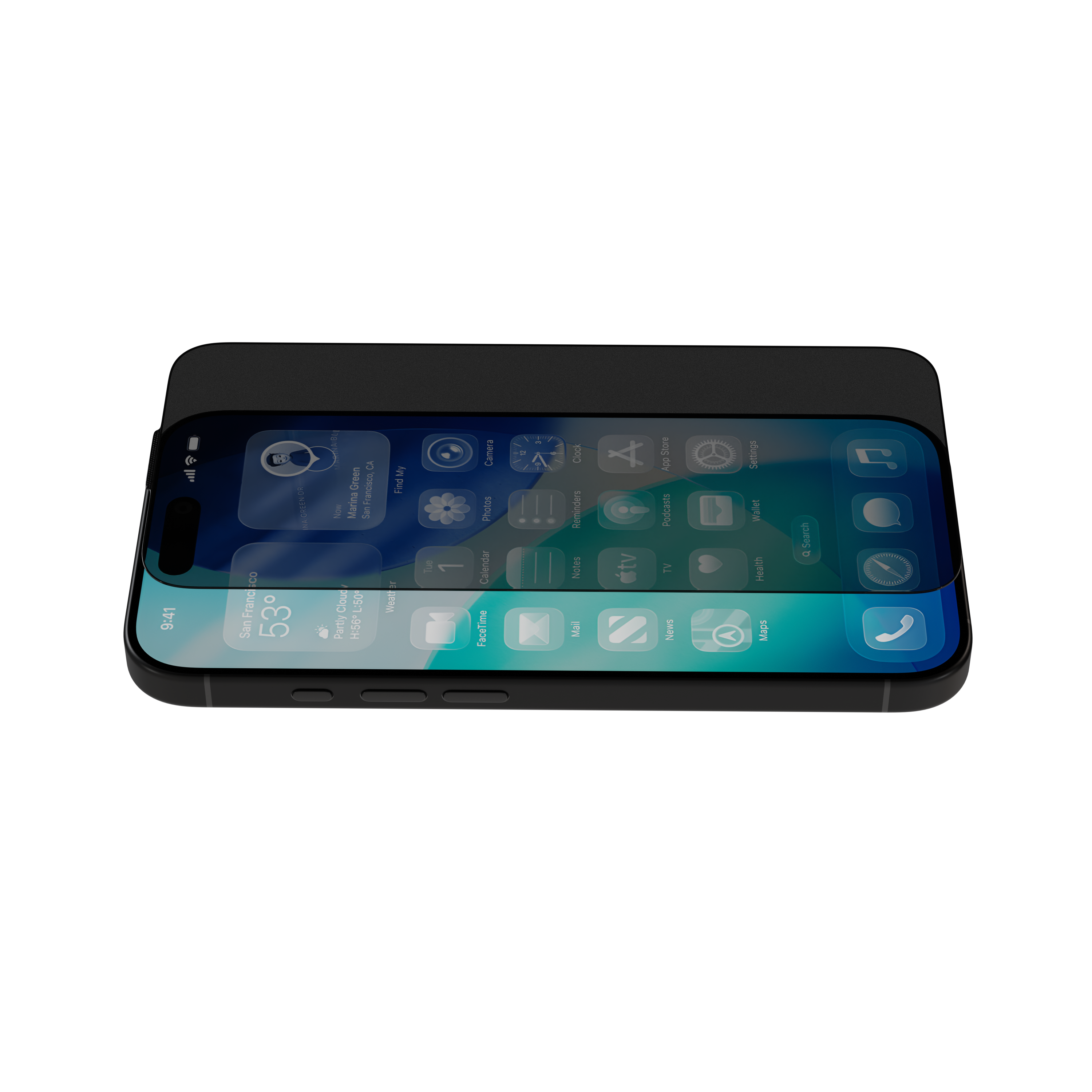 Защитное стекло AceCase - AceGlass Антишпион for iPhone 15/16