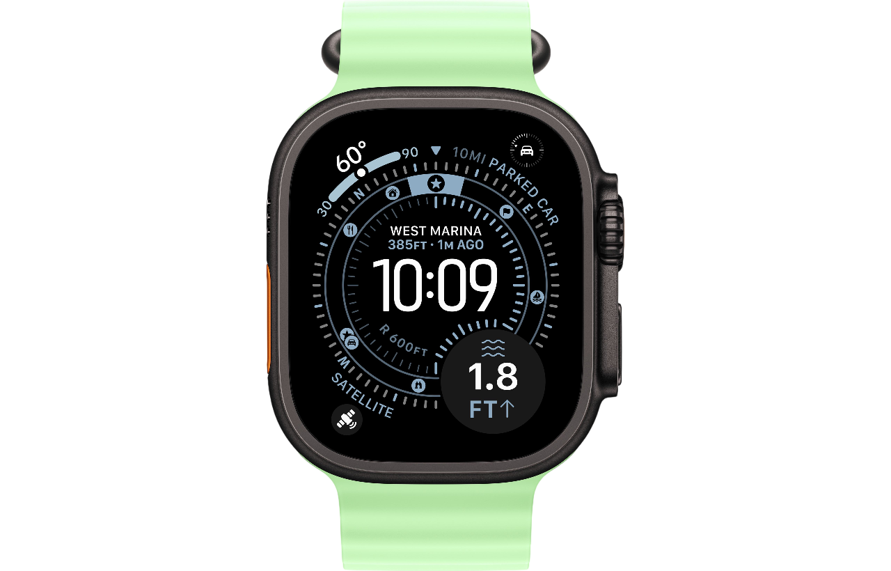Смарт-часы Apple Watch Ultra 3, Black Titanium case (Ocean band Neon Green)